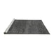 Sideview of Machine Washable Abstract Gray Modern Rug, wshabs5397gry