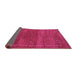 Sideview of Abstract Pink Modern Rug, abs5397pnk