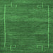 Square Abstract Emerald Green Modern Rug, abs5397emgrn