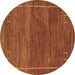 Round Abstract Brown Modern Rug, abs5397brn