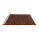 Sideview of Machine Washable Abstract Sienna Brown Rug, wshabs5398