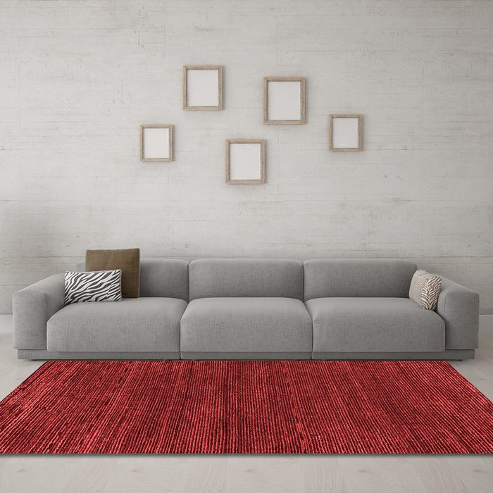 Modern Red Washable Rugs