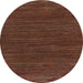 Round Machine Washable Abstract Sienna Brown Rug, wshabs5398