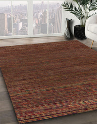 Abstract Sienna Brown Modern Rug, abs5398