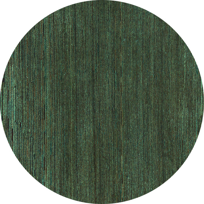 Round Machine Washable Abstract Turquoise Modern Area Rugs, wshabs5398turq