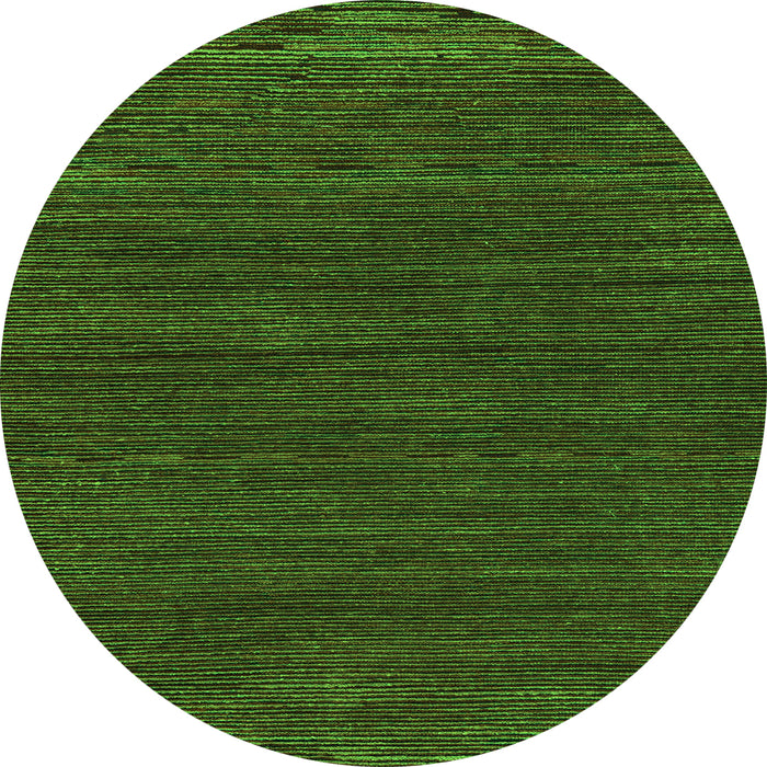 Round Machine Washable Abstract Green Modern Area Rugs, wshabs5398grn