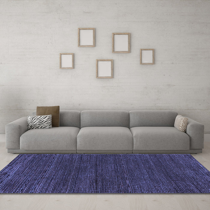 Machine Washable Abstract Blue Modern Rug in a Living Room, wshabs5398blu