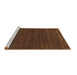 Sideview of Machine Washable Abstract Brown Modern Rug, wshabs5398brn