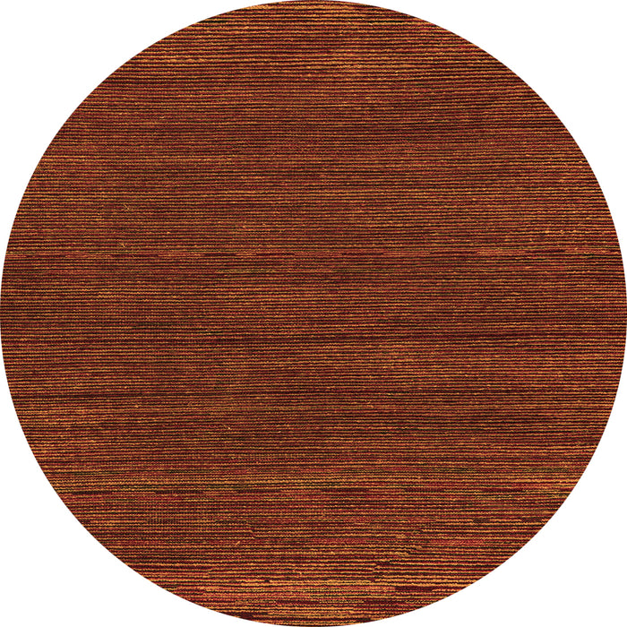 Round Machine Washable Abstract Orange Modern Area Rugs, wshabs5398org