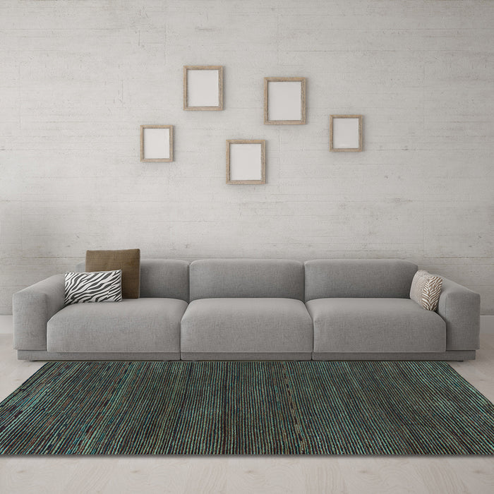 Machine Washable Abstract Light Blue Modern Rug in a Living Room, wshabs5398lblu