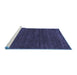 Sideview of Machine Washable Abstract Blue Modern Rug, wshabs5398blu