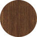 Round Machine Washable Abstract Brown Modern Rug, wshabs5398brn