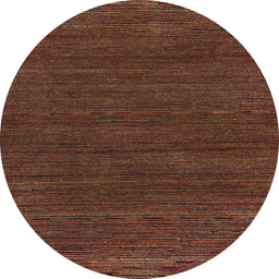 Round Abstract Sienna Brown Modern Rug, abs5398