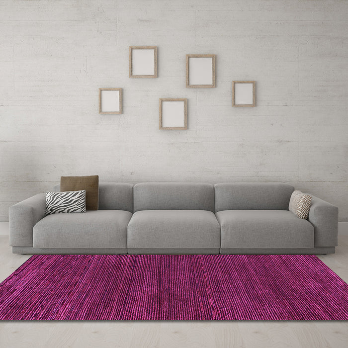 Machine Washable Abstract Pink Modern Rug in a Living Room, wshabs5398pnk