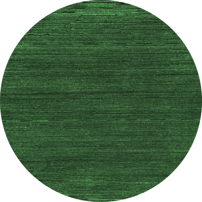 Round Machine Washable Abstract Emerald Green Modern Area Rugs, wshabs5398emgrn