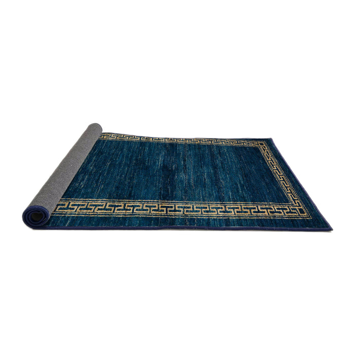 Sideview of Abstract Blue Modern Rug, abs5399