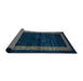 Sideview of Abstract Blue Modern Rug, abs5399