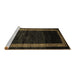 Sideview of Machine Washable Abstract Brown Modern Rug, wshabs5399brn