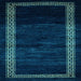 Square Abstract Light Blue Modern Rug, abs5399lblu