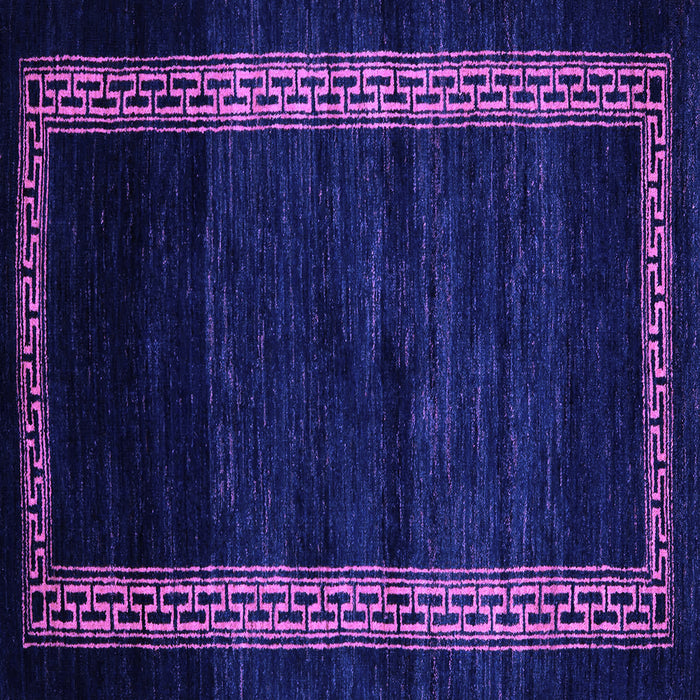 Square Abstract Purple Modern Rug, abs5399pur