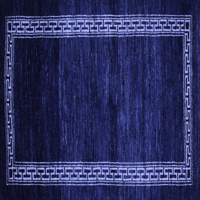 Square Abstract Blue Modern Rug, abs5399blu