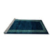 Sideview of Machine Washable Abstract Light Blue Modern Rug, wshabs5399lblu