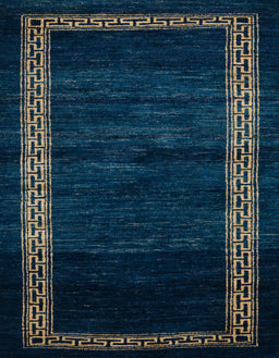 Machine Washable Abstract Night Blue Rug, wshabs5399