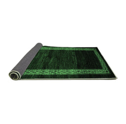 Sideview of Abstract Emerald Green Modern Rug, abs5399emgrn