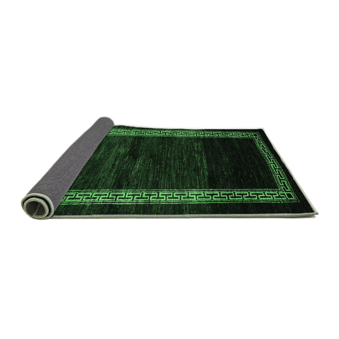 Sideview of Abstract Emerald Green Modern Rug, abs5399emgrn