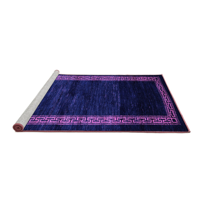 Sideview of Machine Washable Abstract Purple Modern Area Rugs, wshabs5399pur