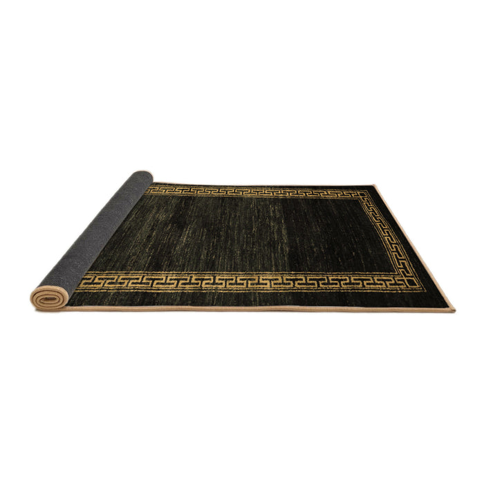 Sideview of Abstract Brown Modern Rug, abs5399brn