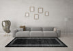 Machine Washable Abstract Gray Modern Rug in a Living Room,, wshabs5399gry