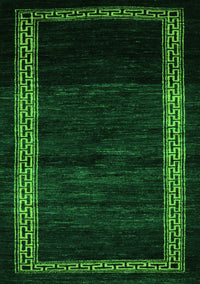 Abstract Green Modern Rug, abs5399grn