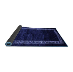 Sideview of Abstract Blue Modern Rug, abs5399blu