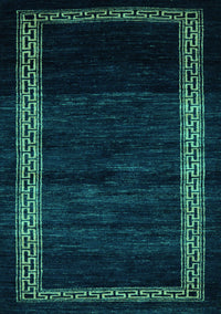 Abstract Turquoise Modern Rug, abs5399turq