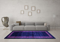 Machine Washable Abstract Purple Modern Rug, wshabs5399pur