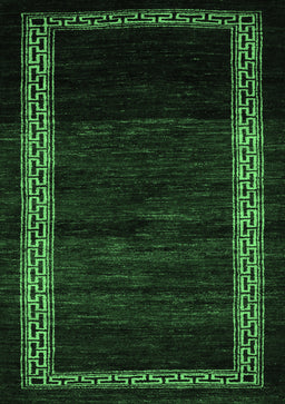 Abstract Emerald Green Modern Rug, abs5399emgrn