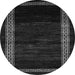 Round Abstract Gray Modern Rug, abs5399gry