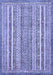 Abstract Blue Modern Rug, abs539blu