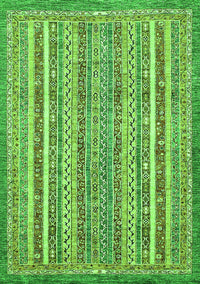 Abstract Green Modern Rug, abs539grn