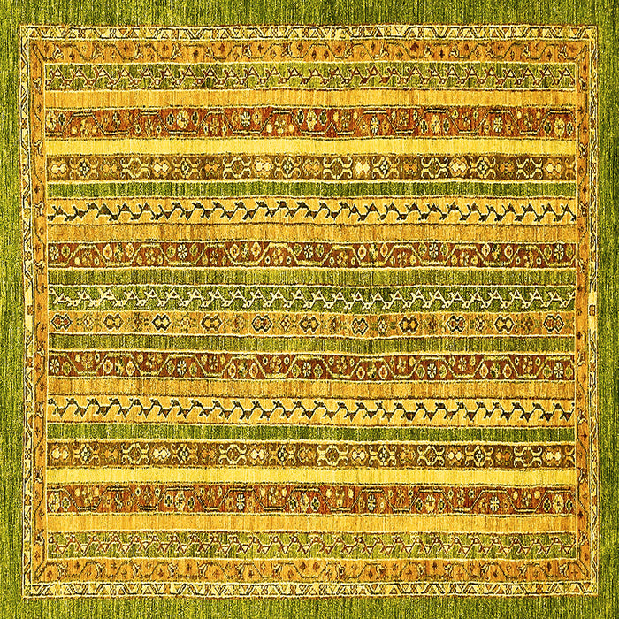 Square Abstract Yellow Modern Rug, abs539yw