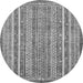 Round Abstract Gray Modern Rug, abs539gry