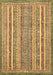 Machine Washable Abstract Brown Modern Rug, wshabs539brn