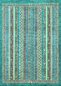 Abstract Light Blue Modern Rug, abs539lblu