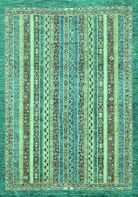 Abstract Turquoise Modern Rug, abs539turq