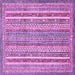 Square Machine Washable Abstract Purple Modern Area Rugs, wshabs539pur