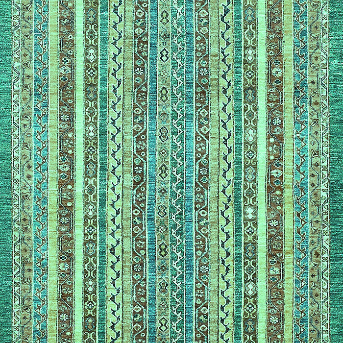 Machine Washable Abstract Turquoise Modern Area Rugs, wshabs539turq