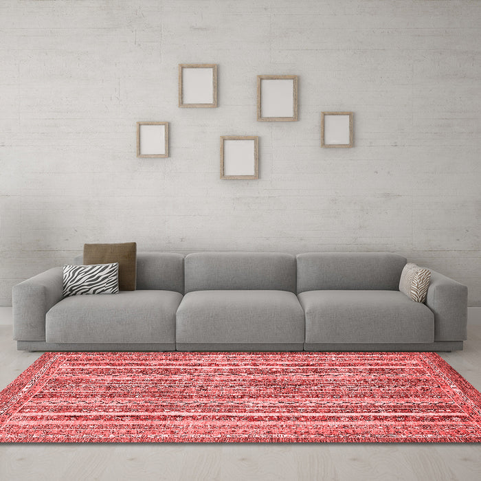 Modern Red Washable Rugs