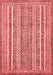 Abstract Red Modern Area Rugs