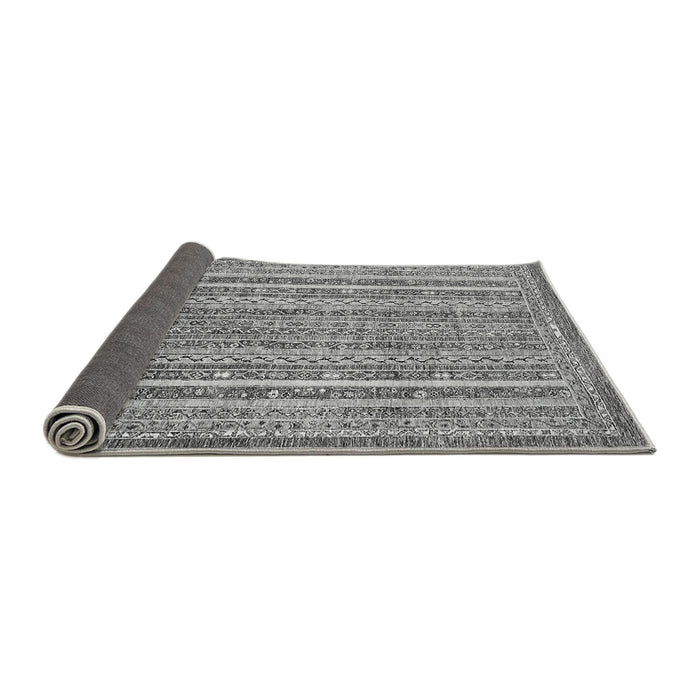 Sideview of Abstract Gray Modern Rug, abs539gry